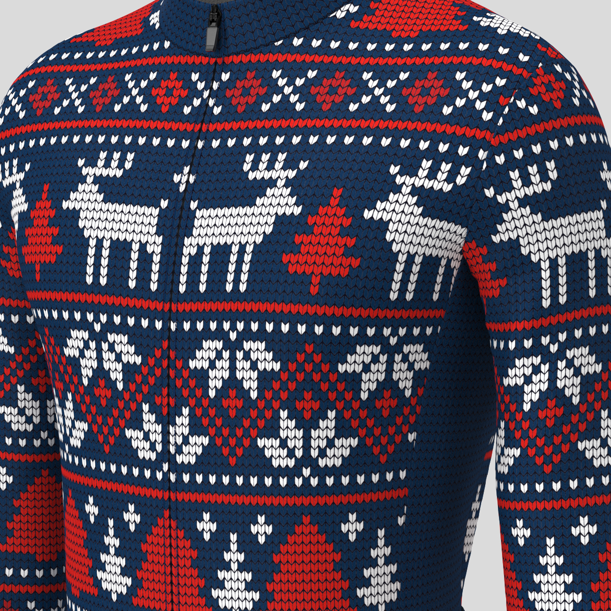 Knitted Christmas Ugly Sweater Men's LS Cycling Jersey