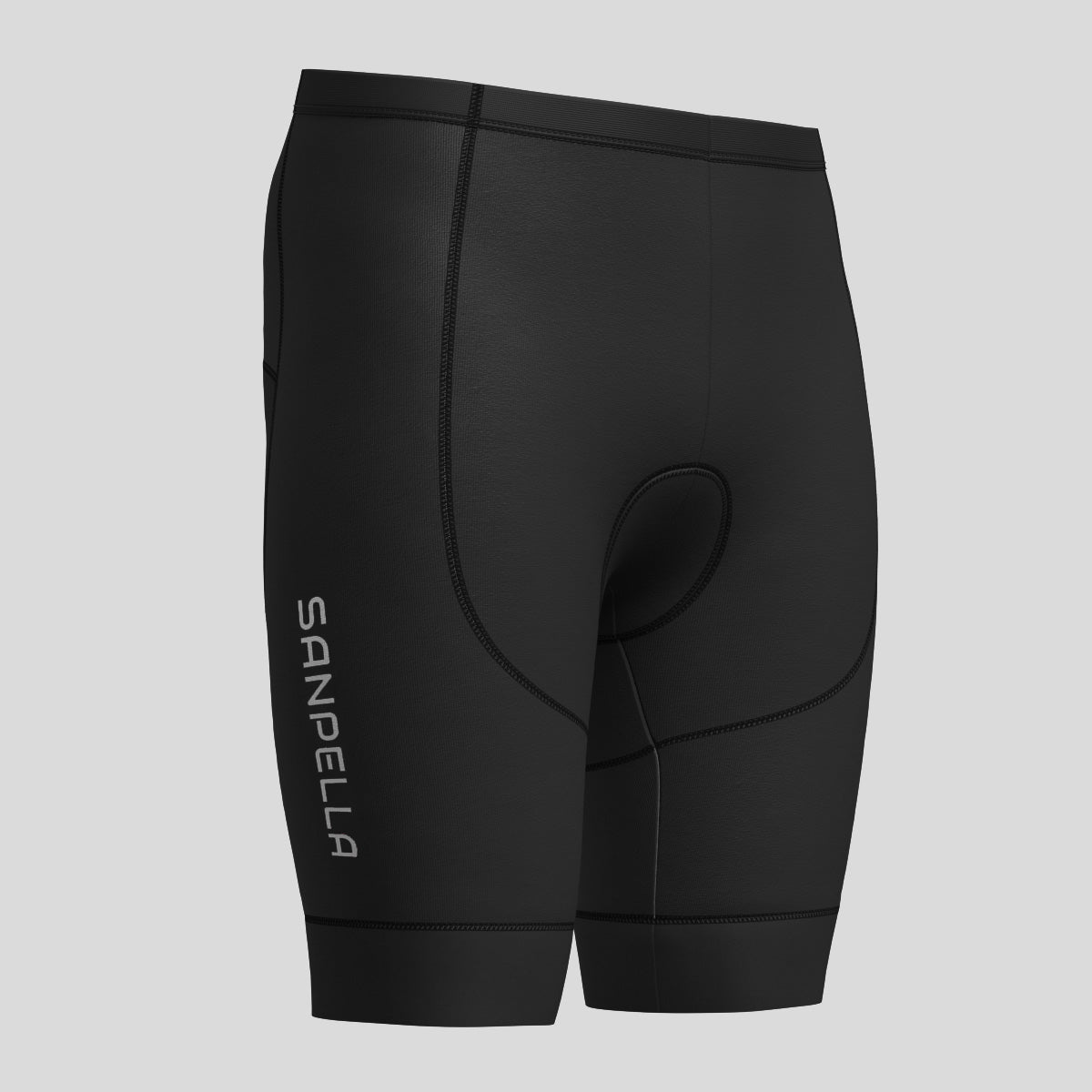 Minimal Solid Men's Cycling Shorts Black Sanpella.cc