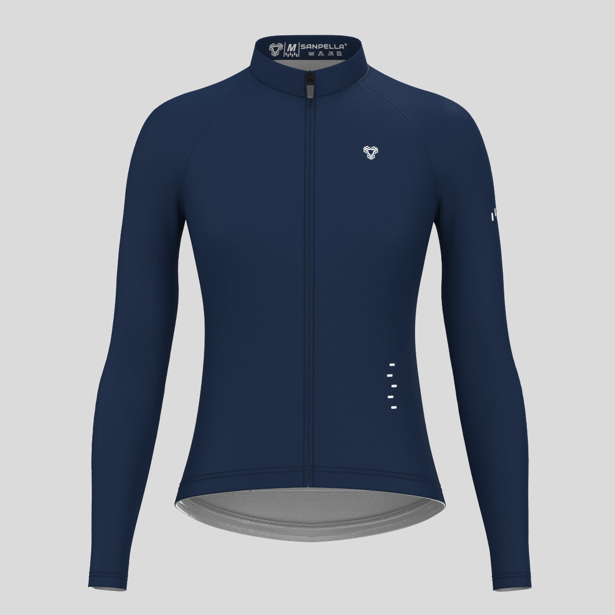 Women's Minimal Solid LS Cycling Jersey - Navy