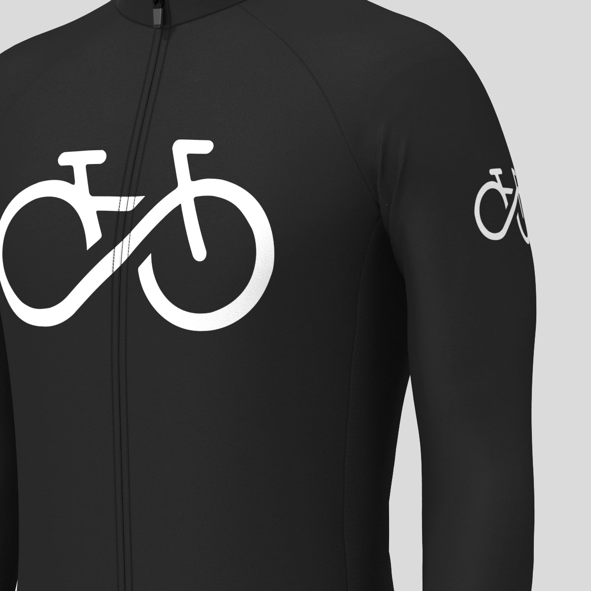 Bike Forever Men's LS Cycling Jersey - Black
