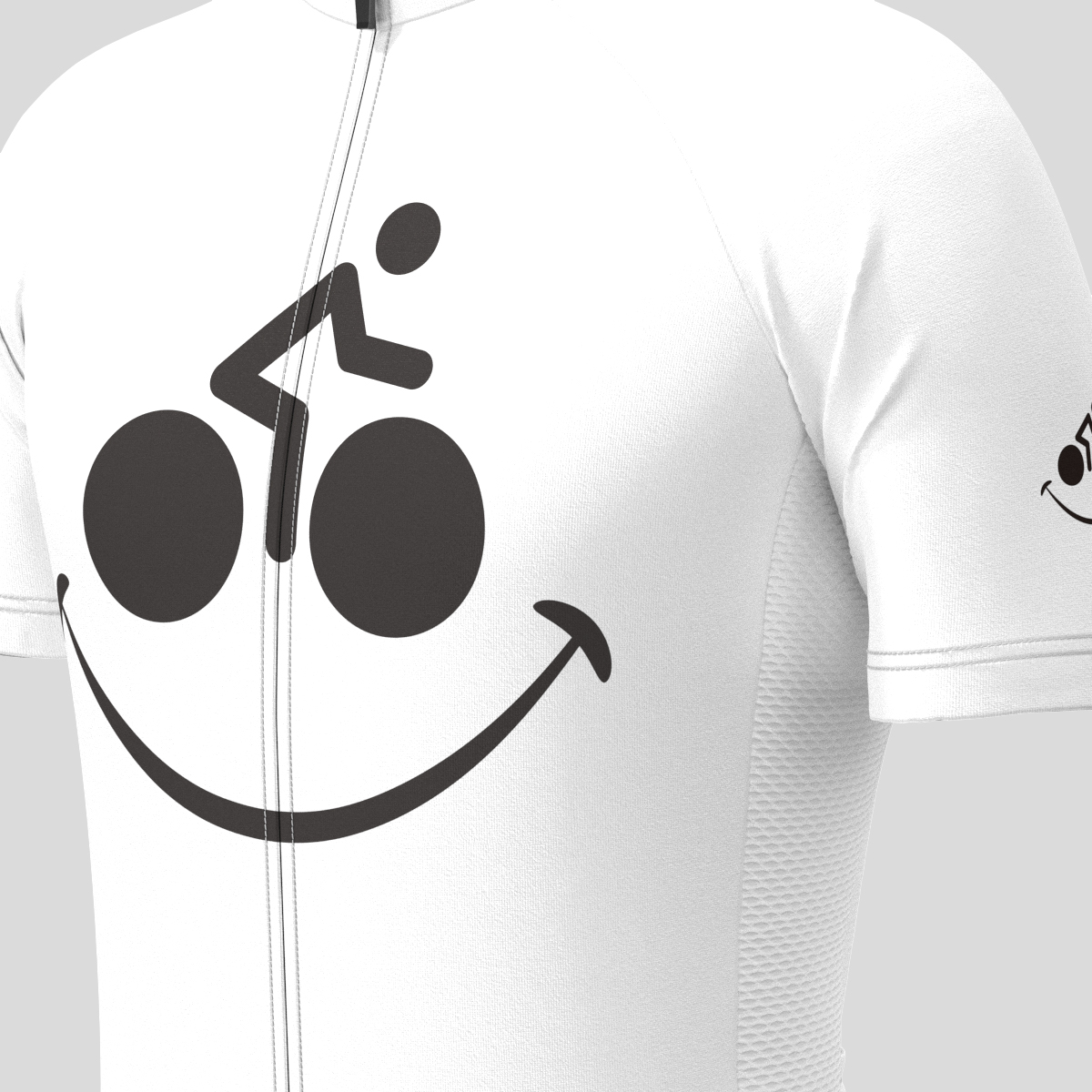 Bike Smile Men's Cycling Jersey - White