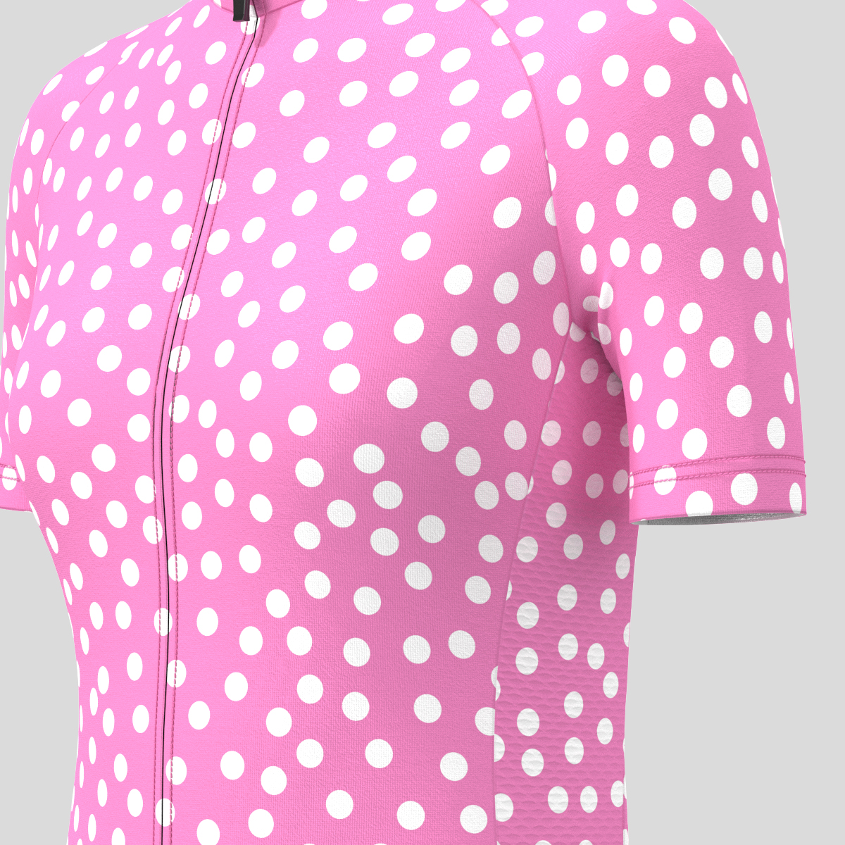 Women's Classic Polka Dots Cycling Jersey Pink Sanpella.cc