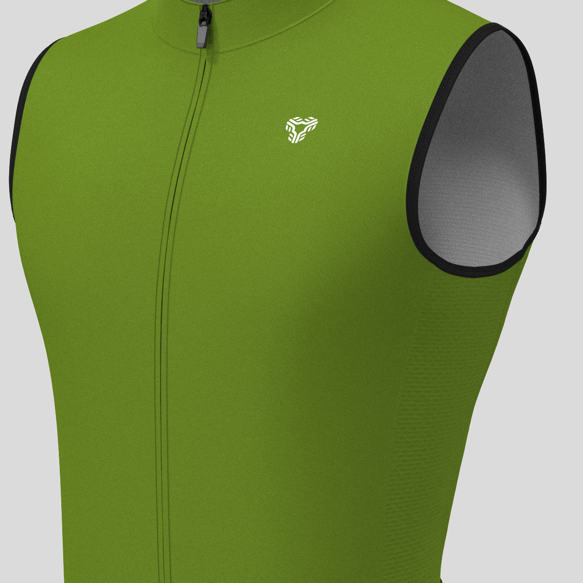 Men's Minimal Solid Sleeveless Cycling Jersey - Forest