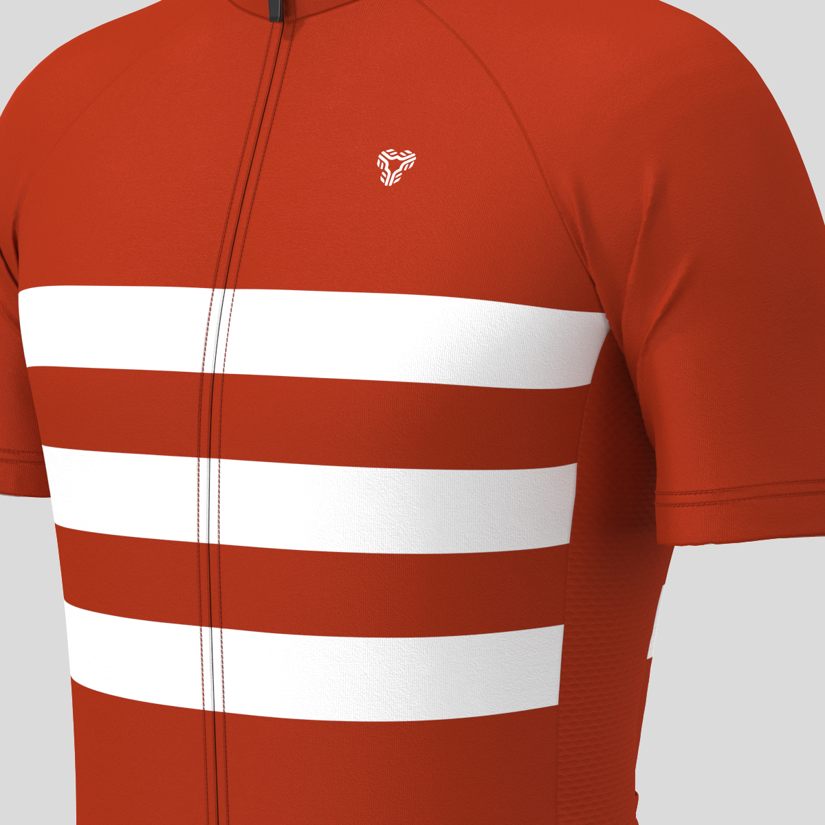 Men's Classic Stripes Cycling Jersey - Brick