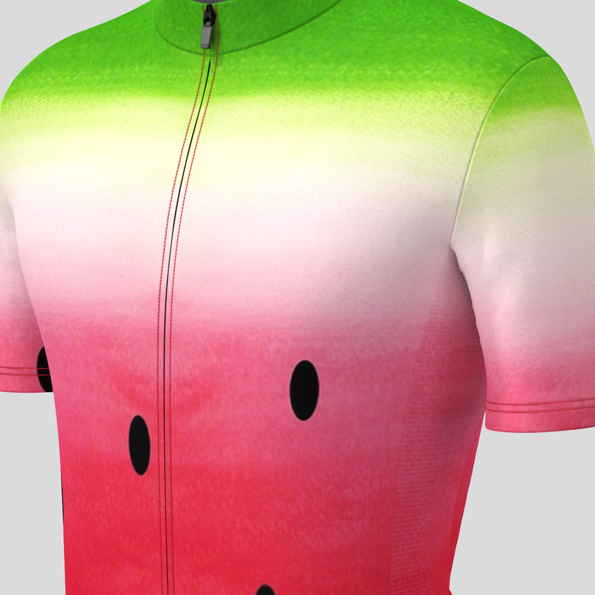 Watermelon Watercolours Print Men's Cycling Jersey | Sanpella.cc
