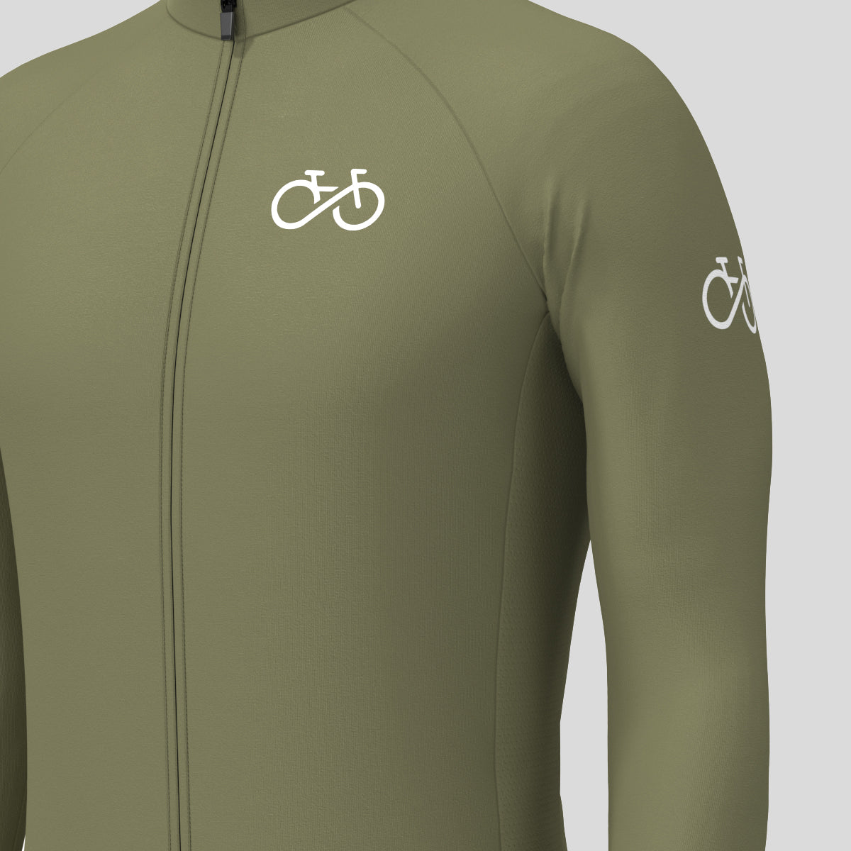 Men's Ride Forever LS Cycling Jersey - Olive