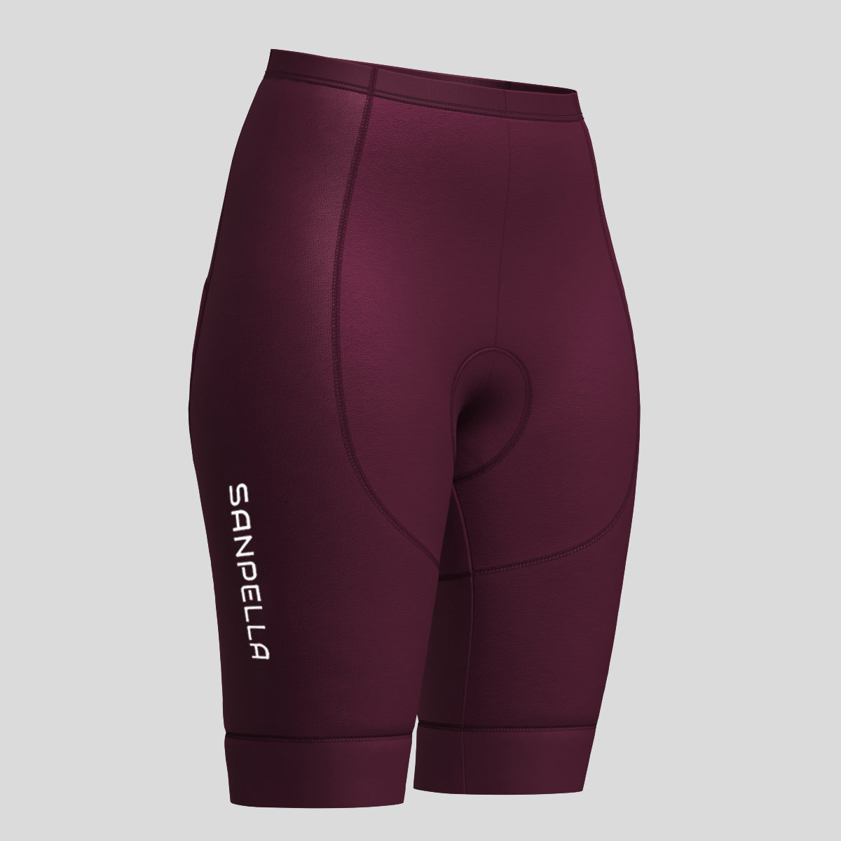 Minimal Solid Women's Cycling Shorts - Burgundy