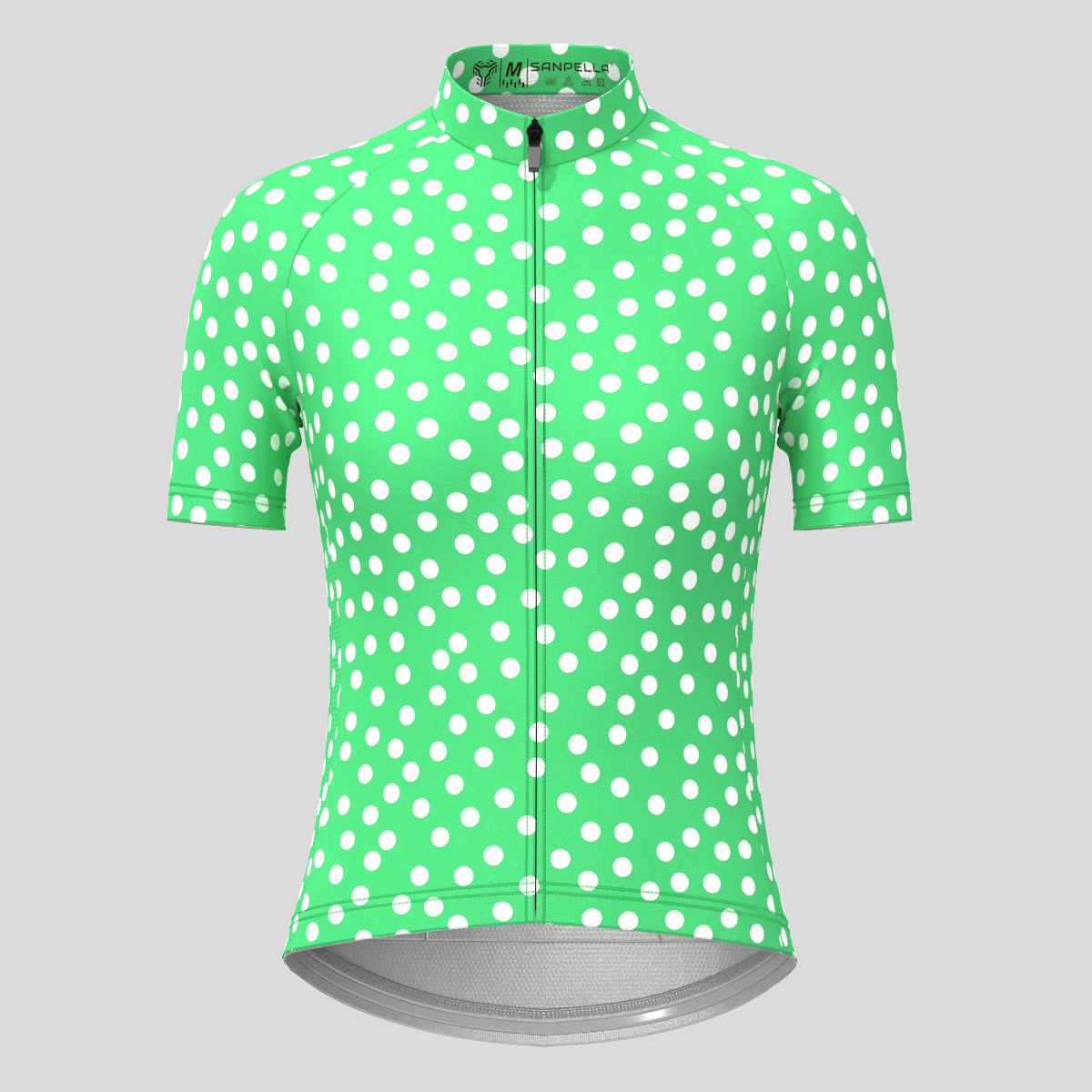Women's Classic Polka Dots Cycling Jersey - Green