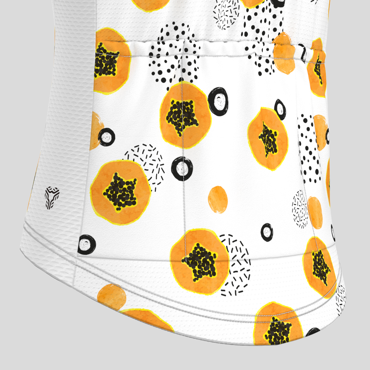 Papaya Fruit Slices Print Women's Cycling Jersey