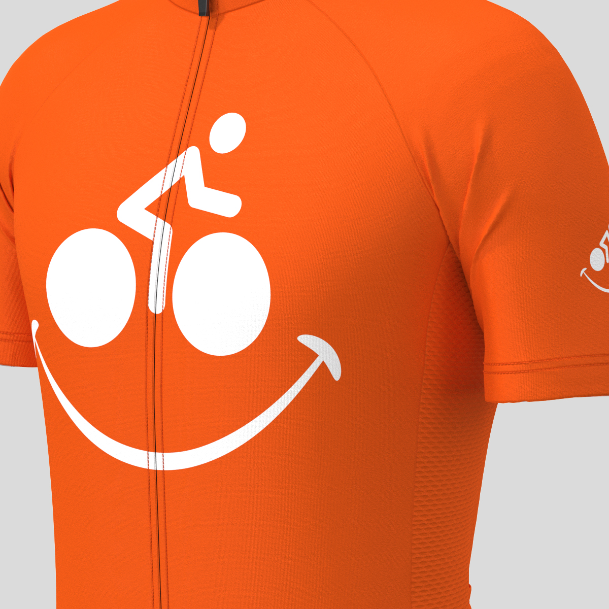 Bike Smile Men's Cycling Jersey - Tangerine