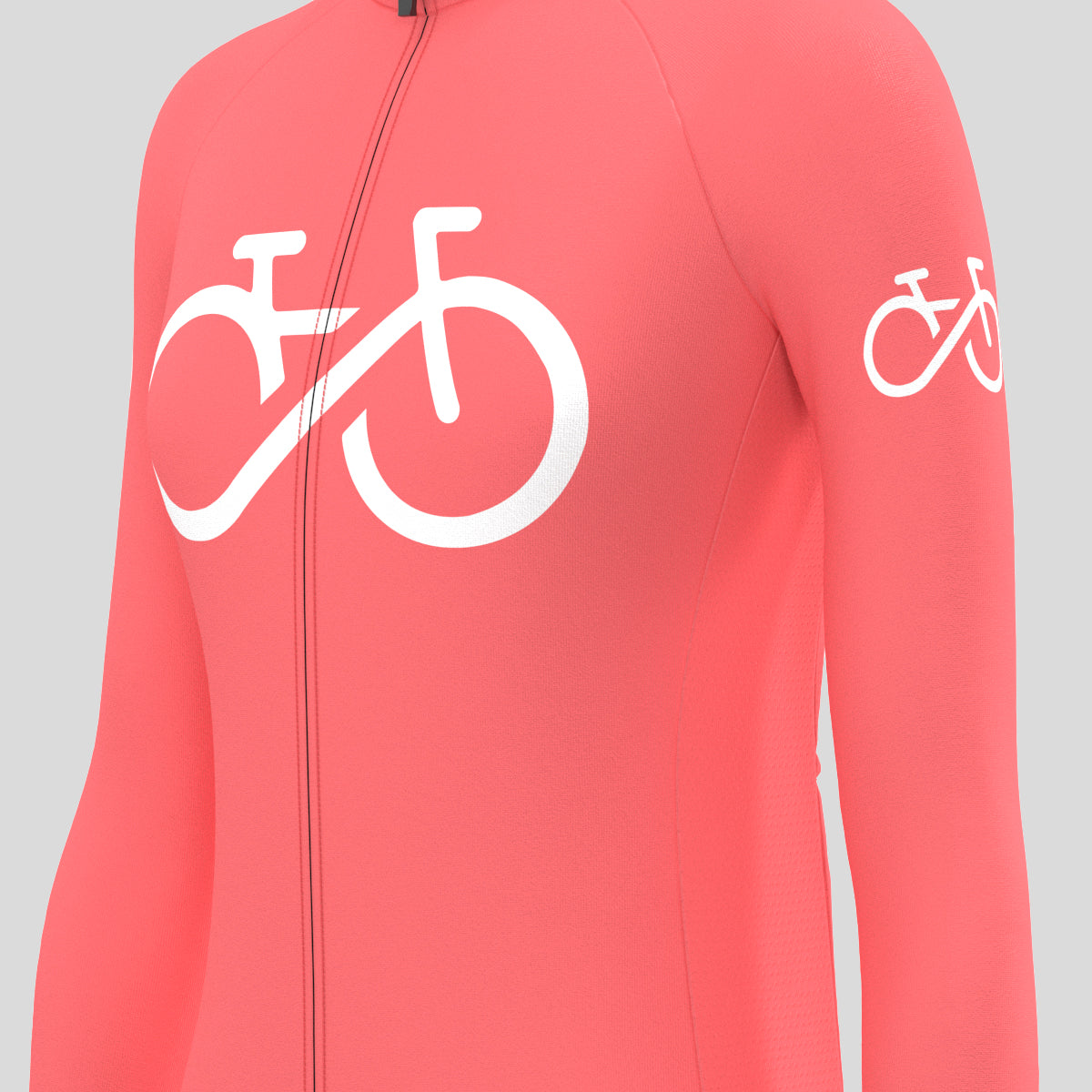 Bike Forever Women's LS Cycling Jersey - Guava