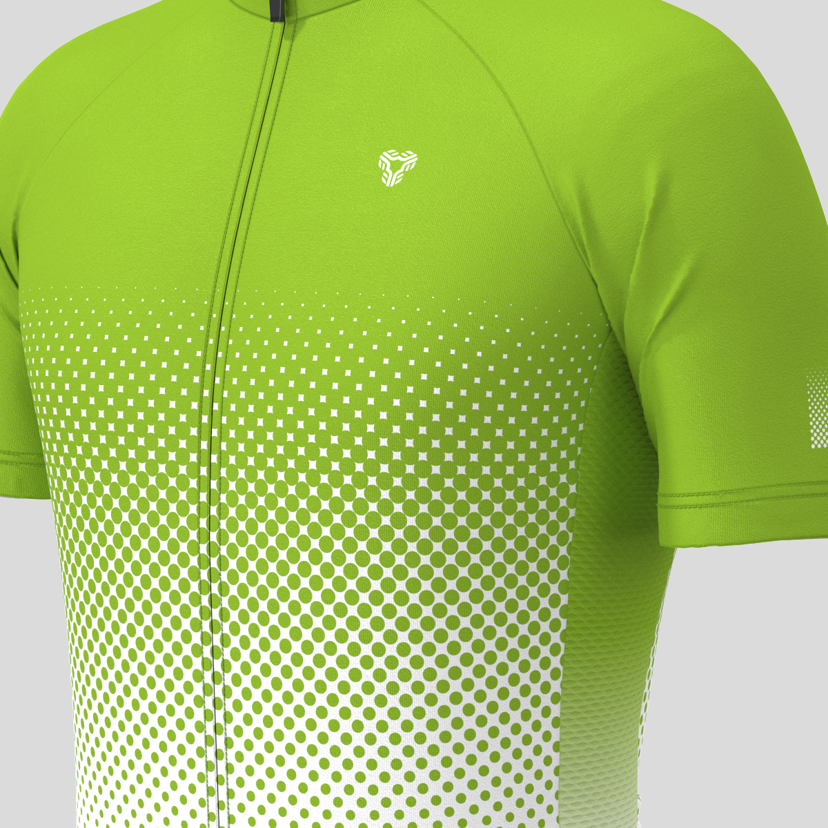 Polka Dot Gradient Men's Cycling Jersey - Wasabi