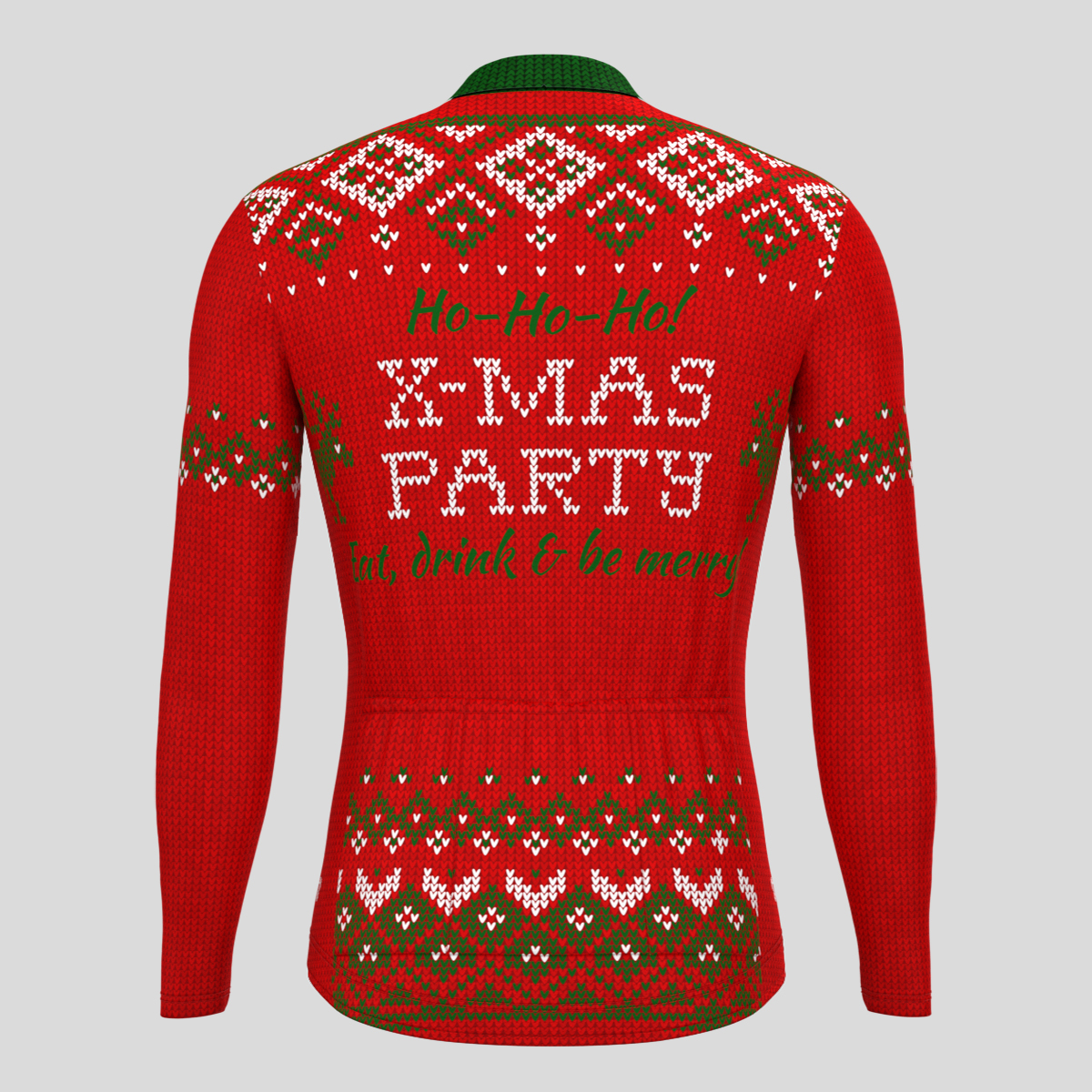 Ugly Sweater Merry Christmas Men's LS Cycling Jersey