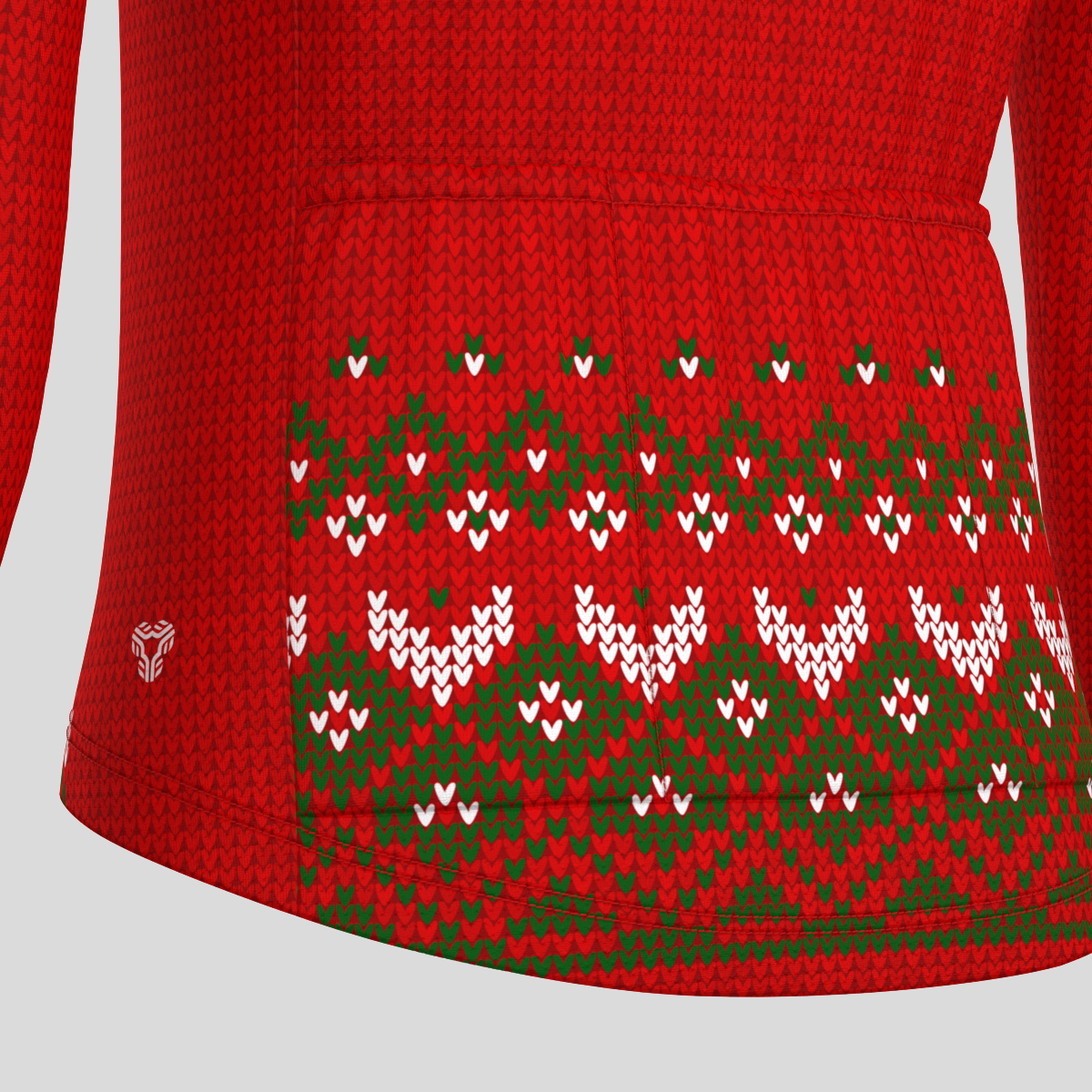 Ugly Sweater Merry Christmas Men's LS Cycling Jersey