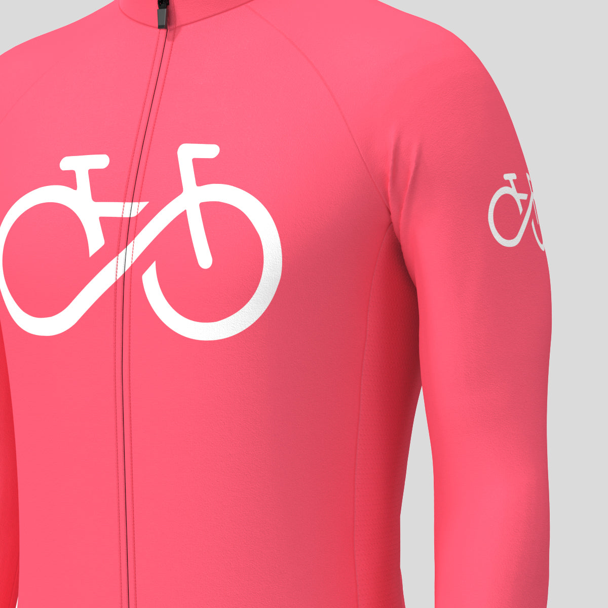 Bike Forever Men's LS Cycling Jersey - Pink