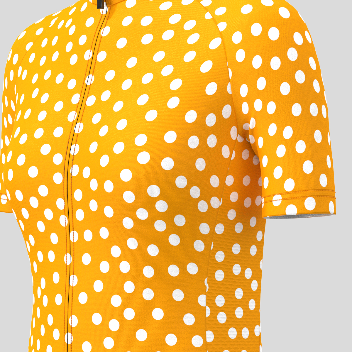 Women's Classic Polka Dot Cycling Jersey - Orange