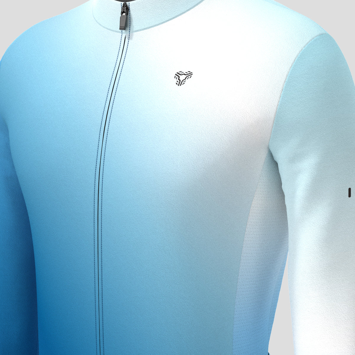 Men's Minimal Fade LS Cycling Jersey - Flow Aqua