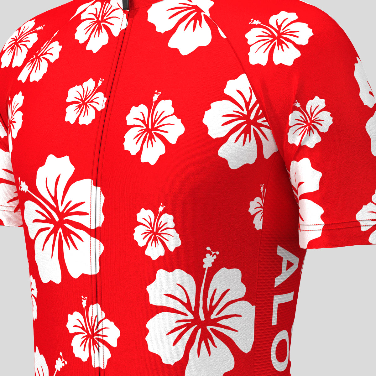 Hawaii Floral Aloha Men's Cycling Jersey - Red