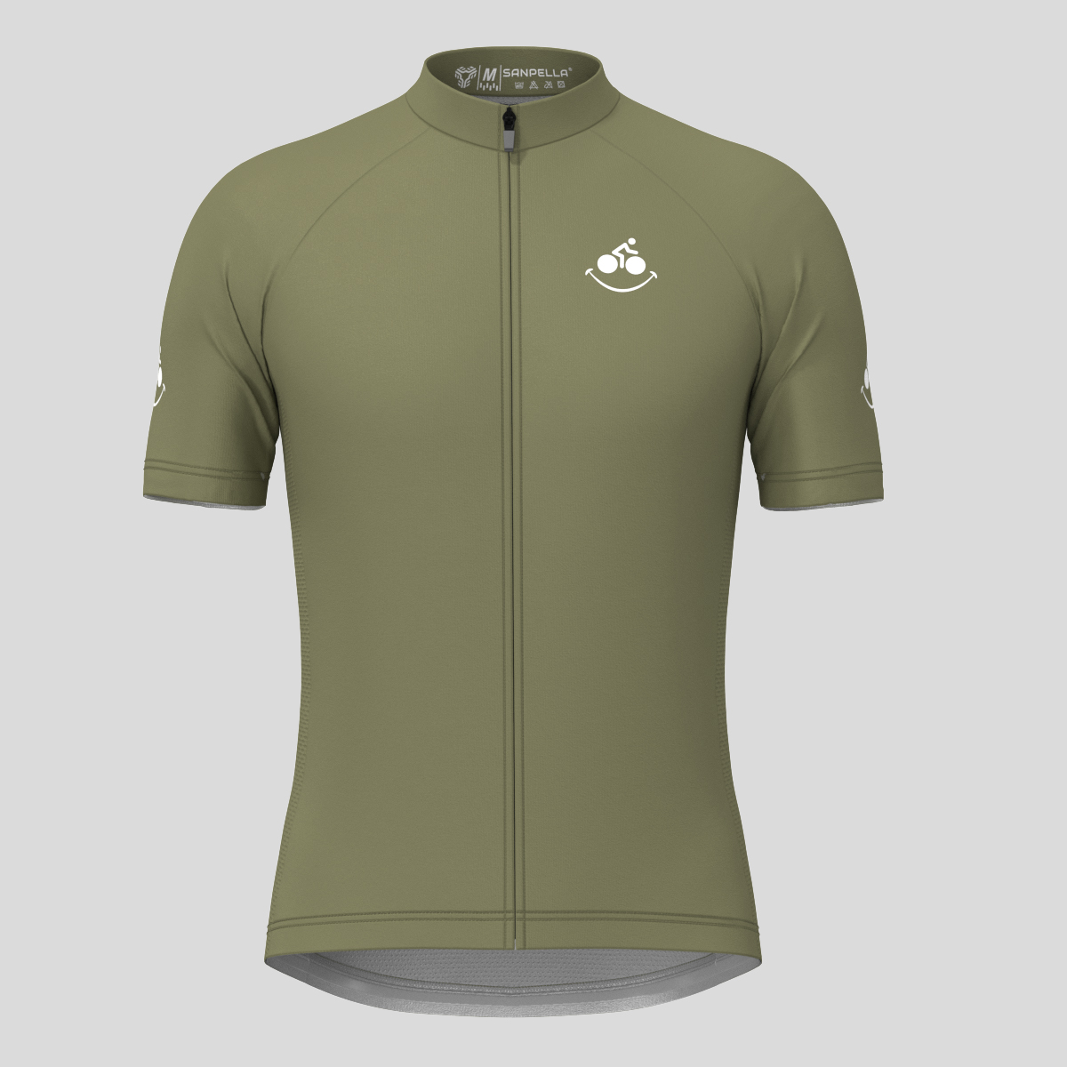 Men's Bike Smile Cycling Jersey - Olive