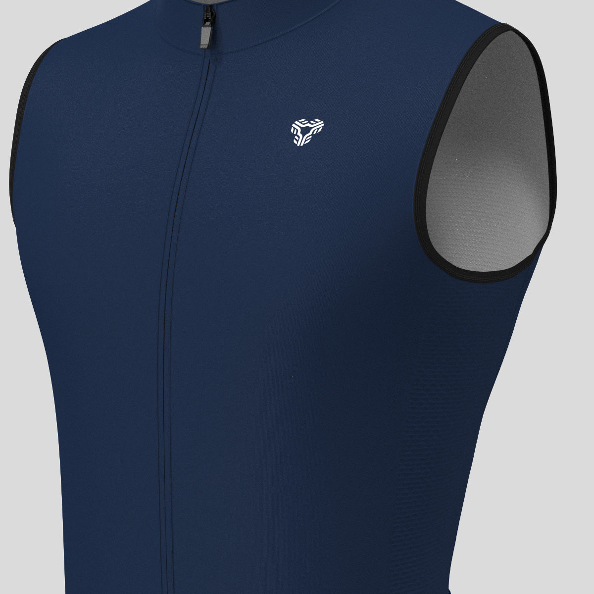 Men's Minimal Solid Sleeveless Cycling Jersey - Navy