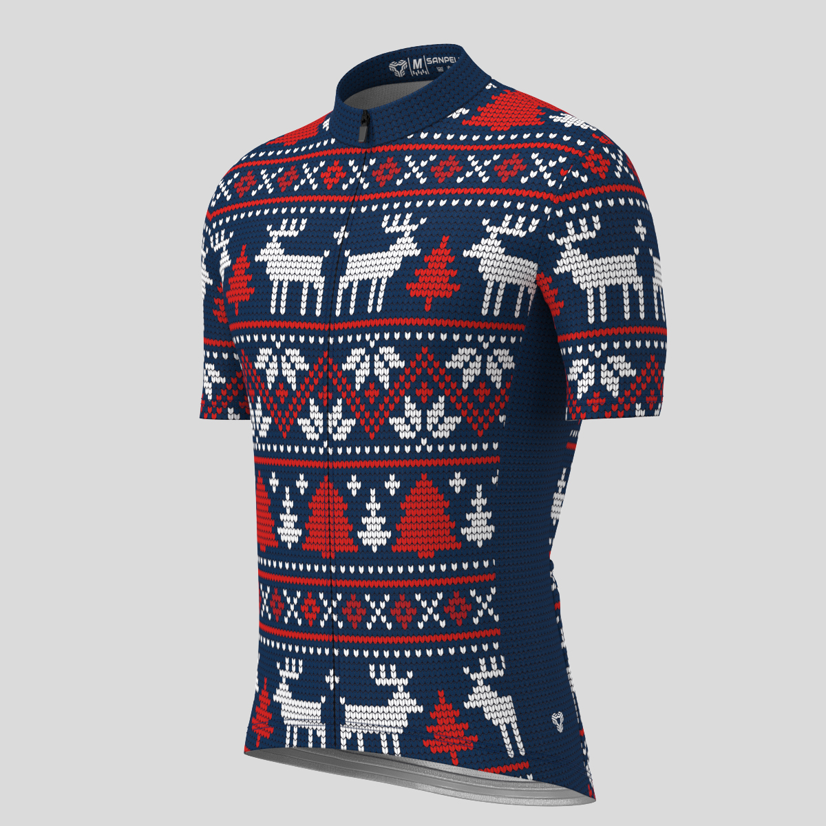 Knitted Christmas Ugly Sweater Men s Cycling Jersey Sanpella.cc