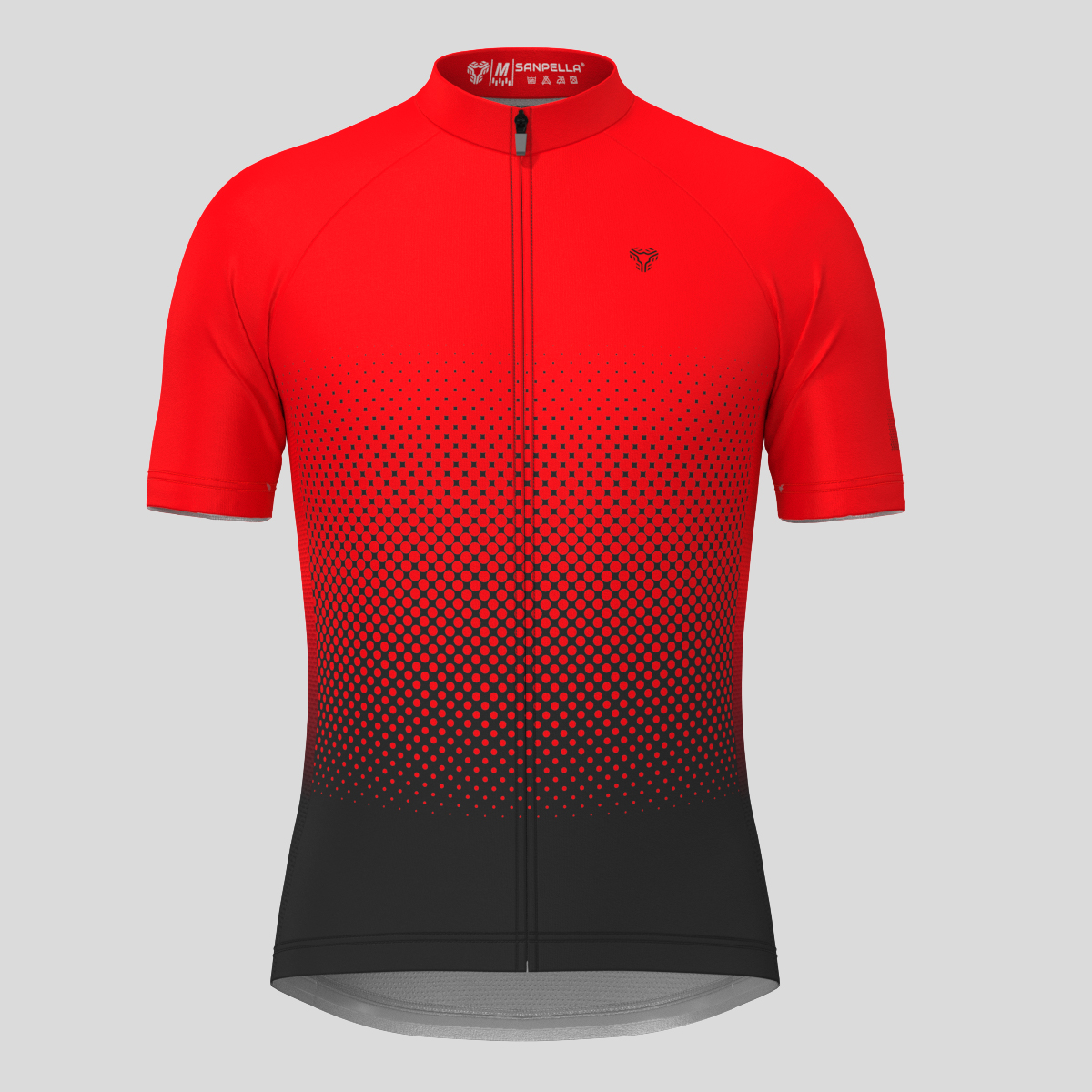 Polka Dot Gradient Men's Cycling Jersey - Red