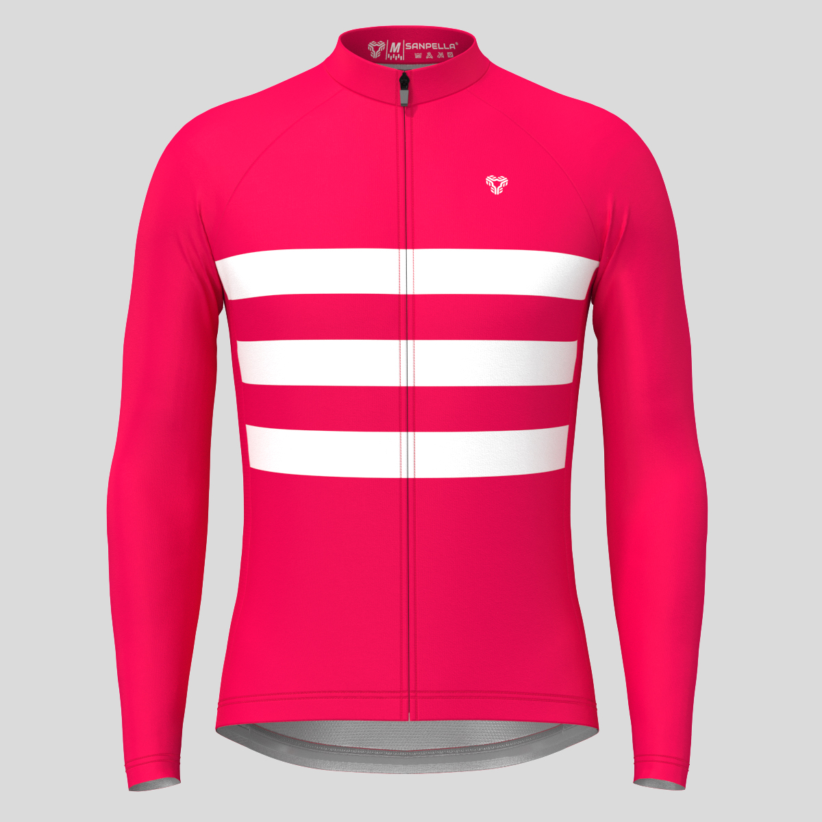 Men's Classic Stripes LS Cycling Jersey - Jester Red