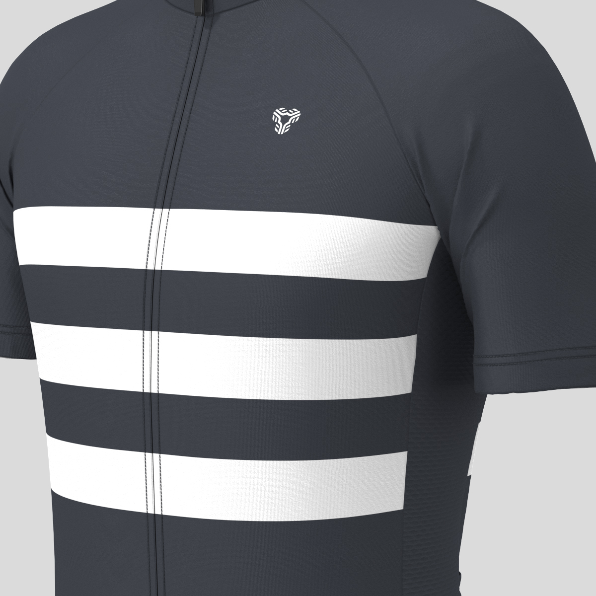 Men's Classic Stripes Cycling Jersey - Graphite