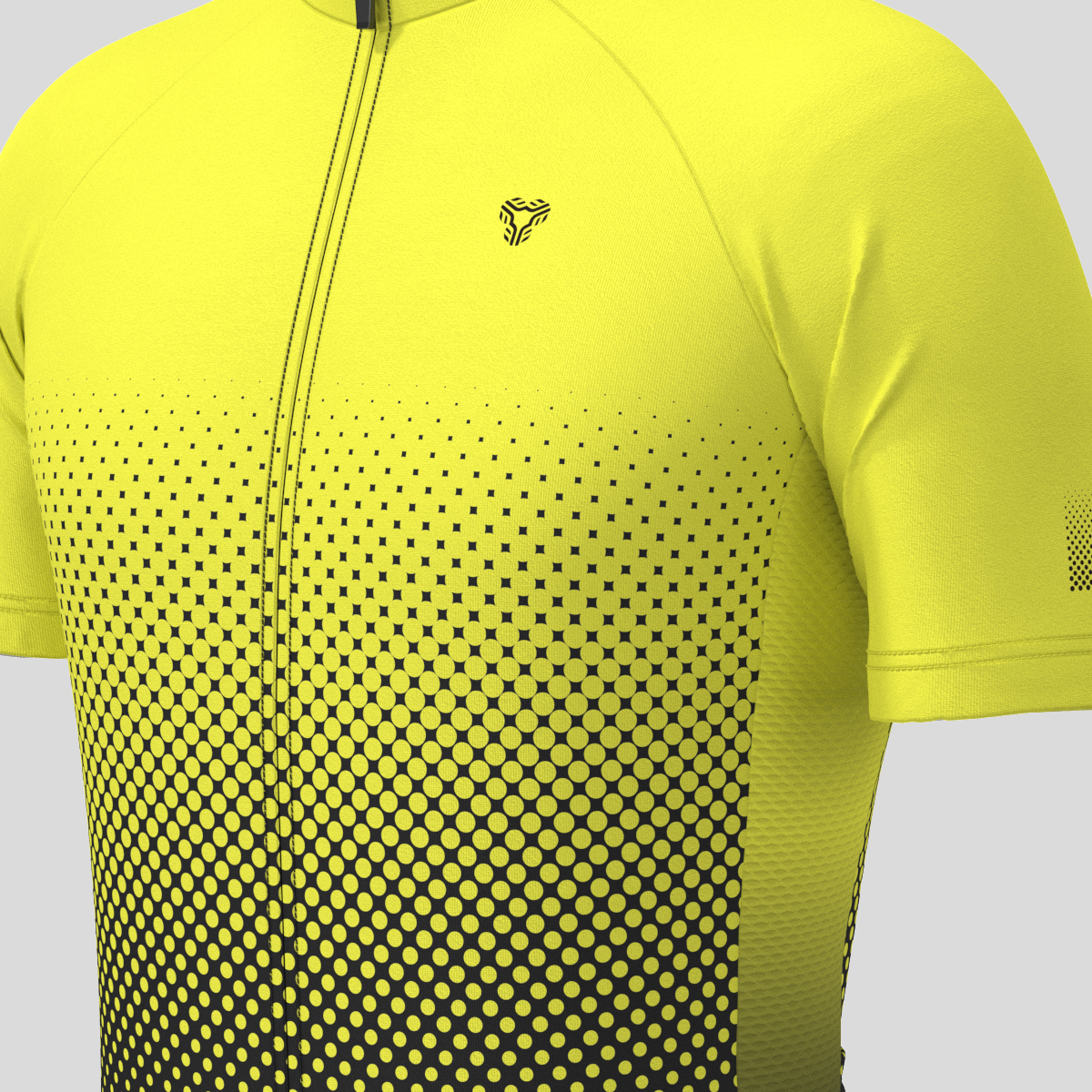Polka Dot Gradient Men's Cycling Jersey - Yellow