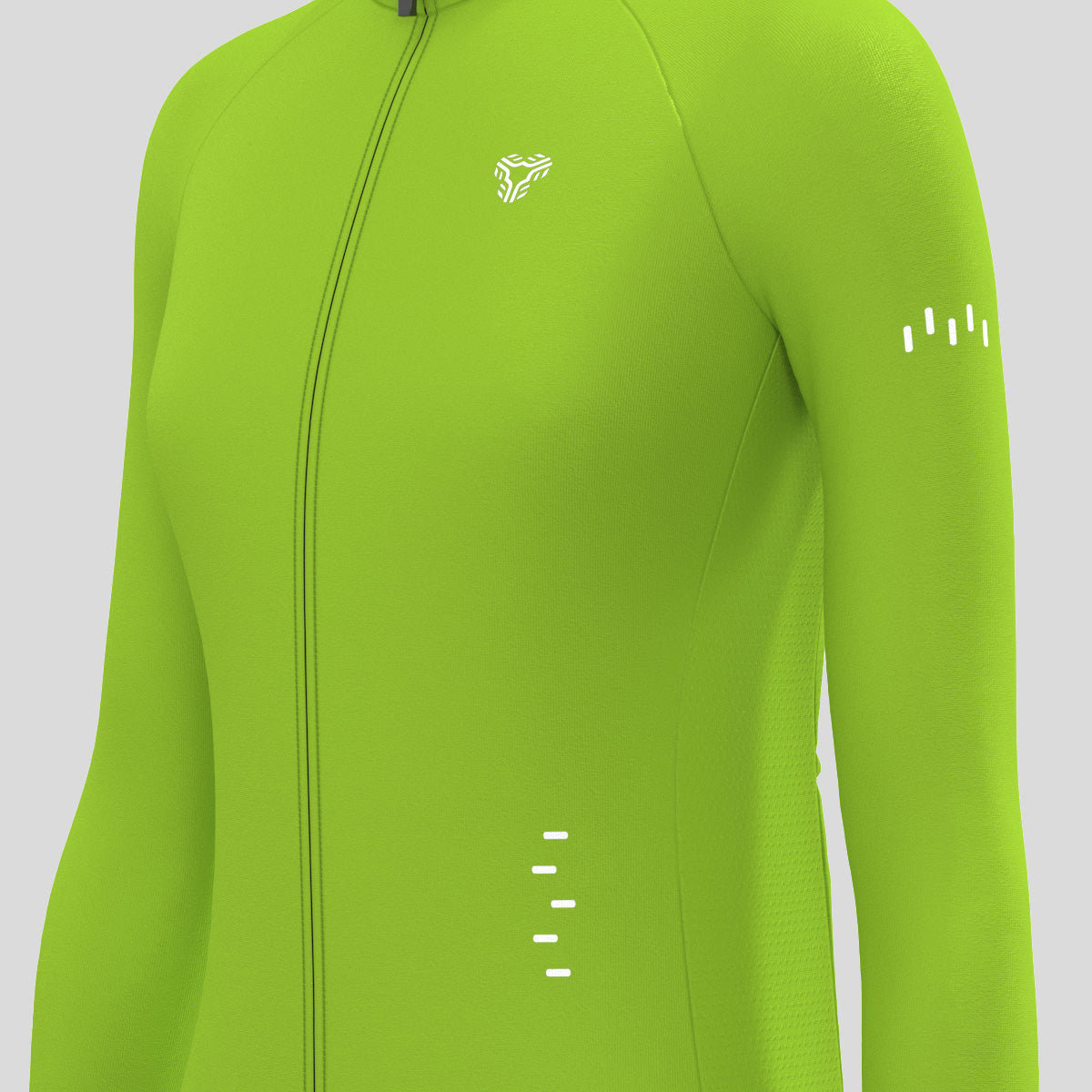 Women's Minimal Solid LS Cycling Jersey - Wasabi