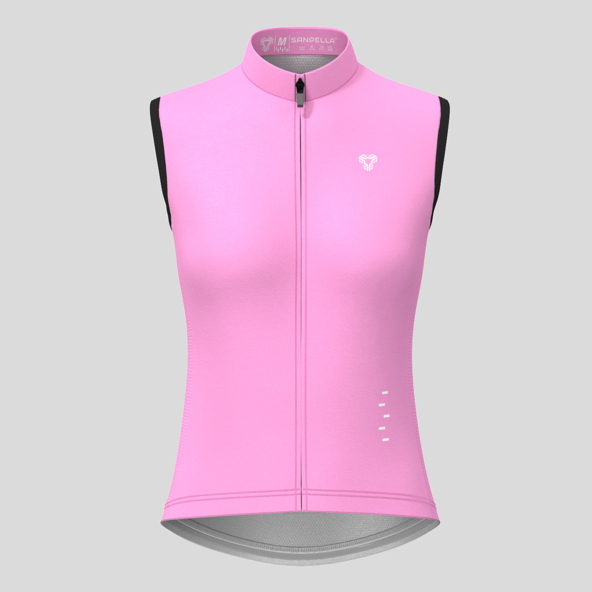 Women's Minimal Solid Sleeveless Cycling Jersey - Neo Pink