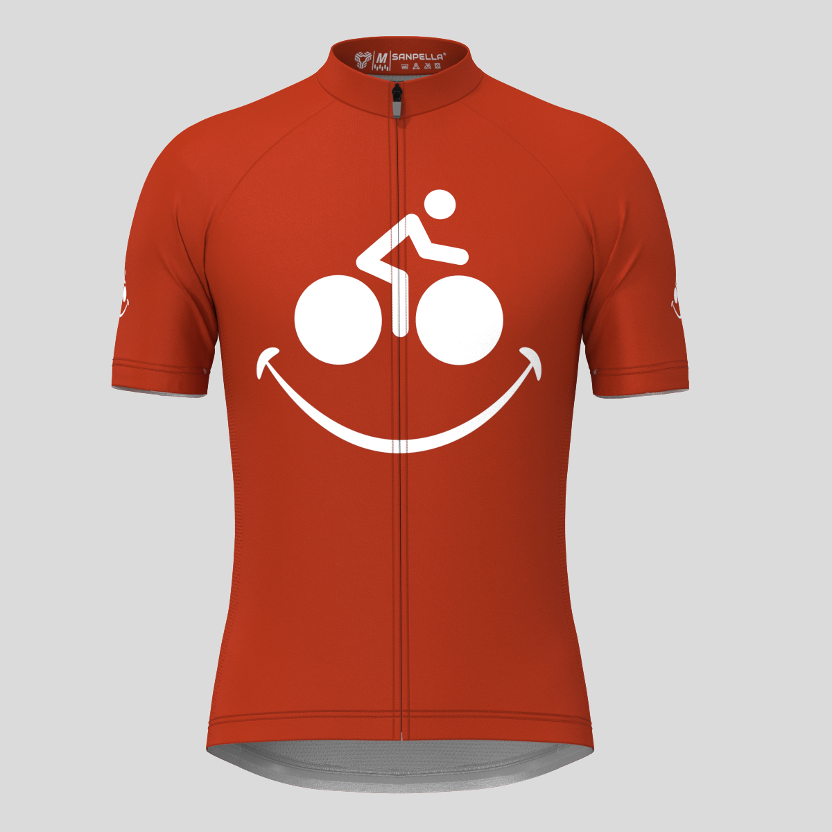 Bike Smile Men's Cycling Jersey - Brick