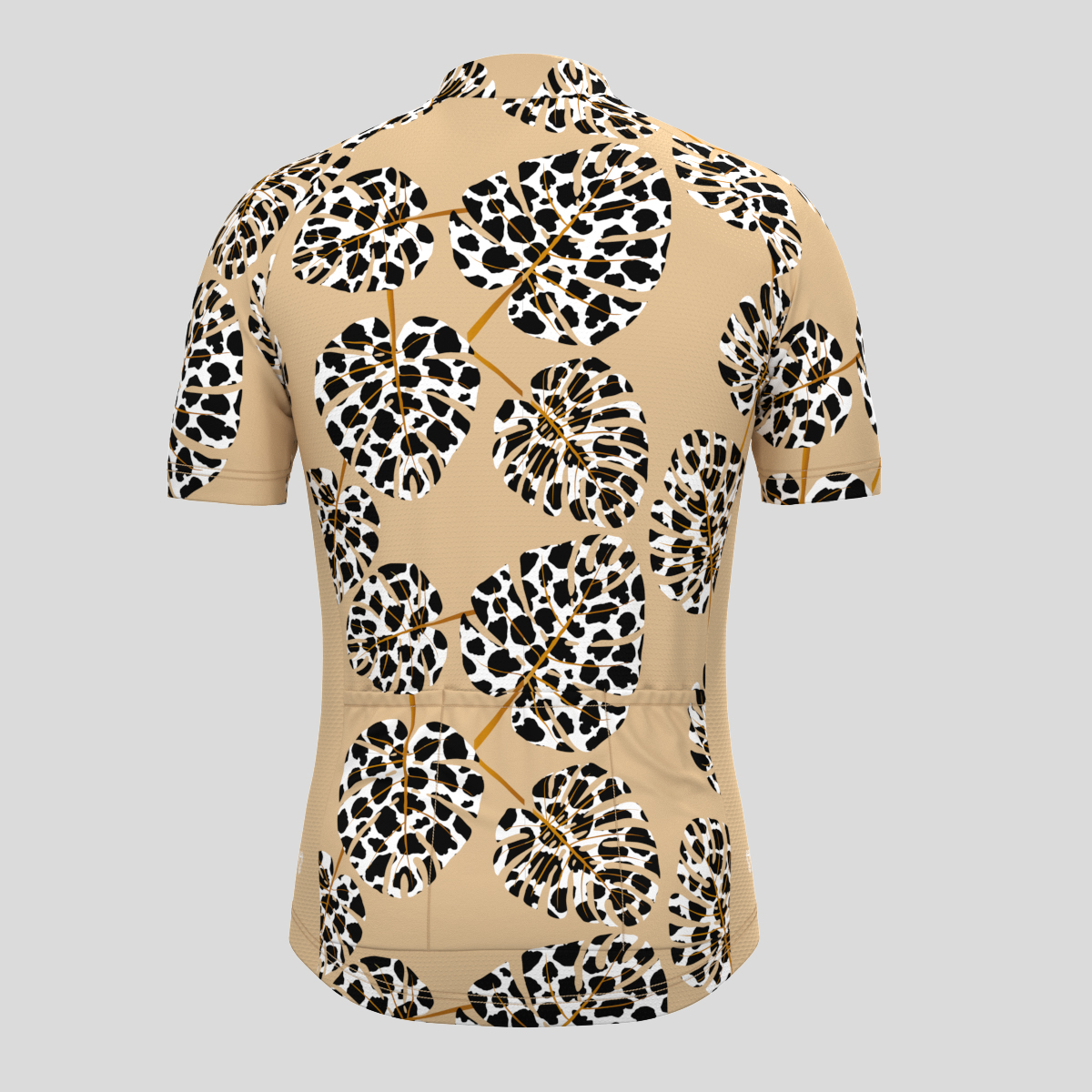 Leopard Pattern Turtle Leaf Men's Cycling Jersey