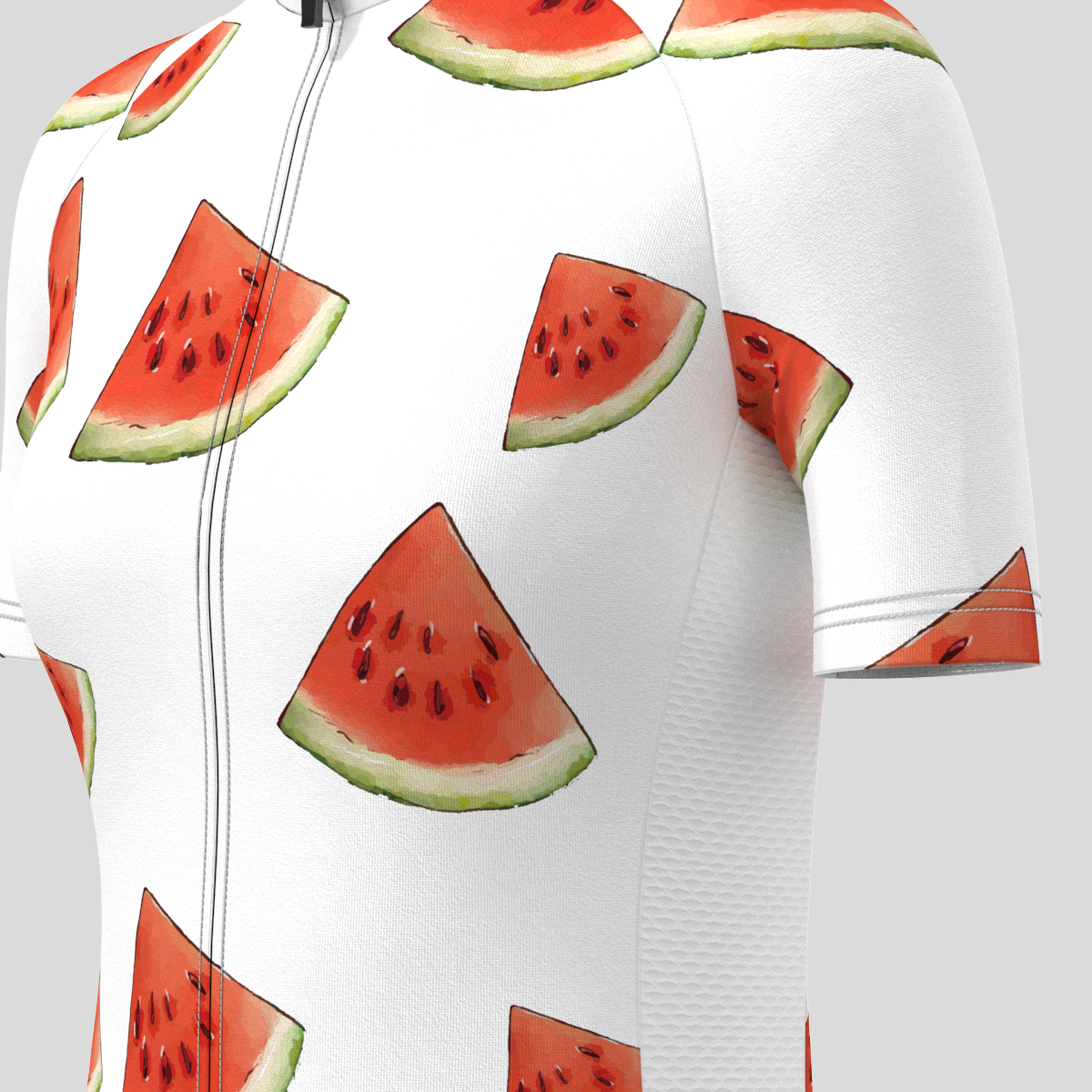 Women's Juicy Summer Watermelon Cycling Jersey - White