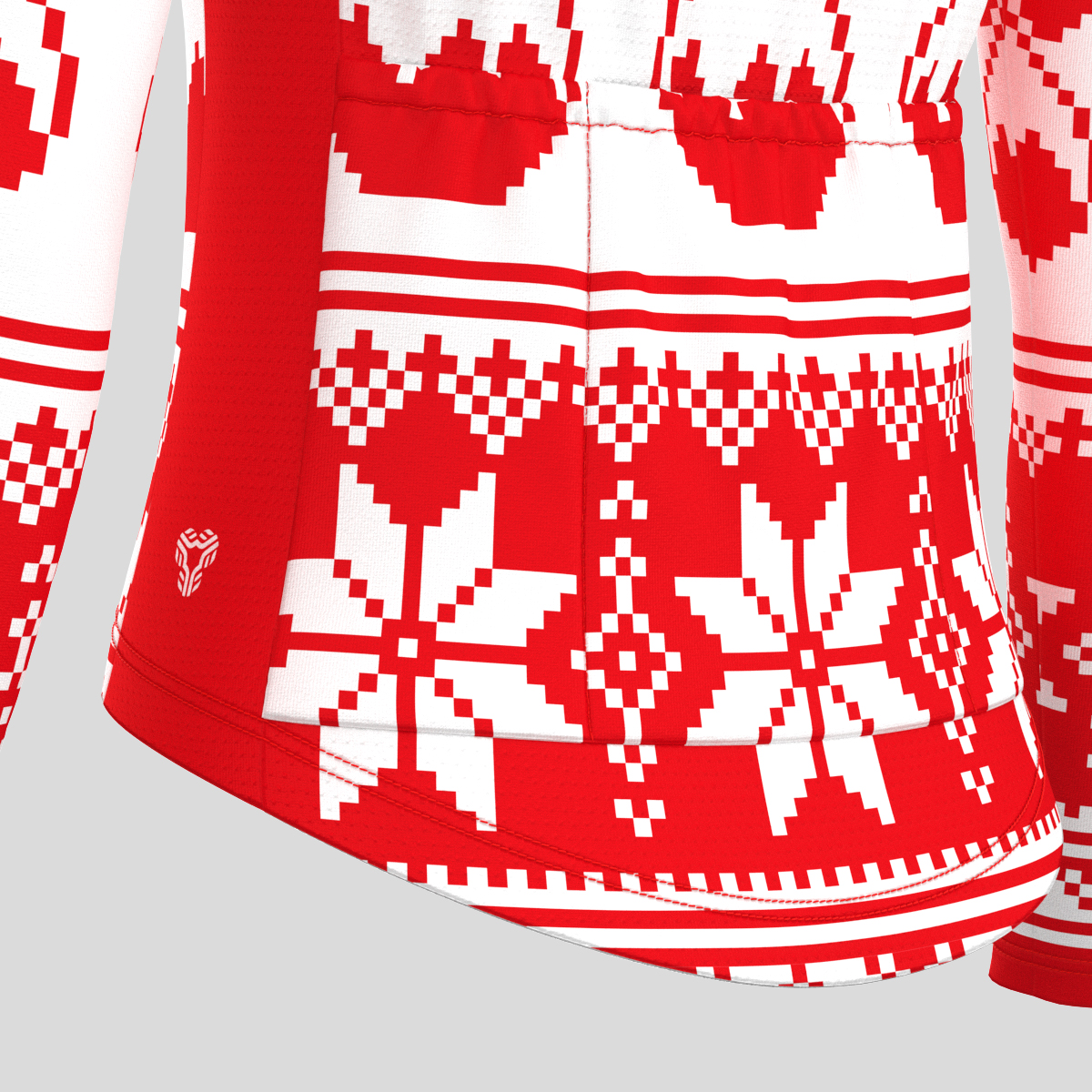 Christmas Sweater Gingerbread Man pudding Women's LS Cycling Jersey