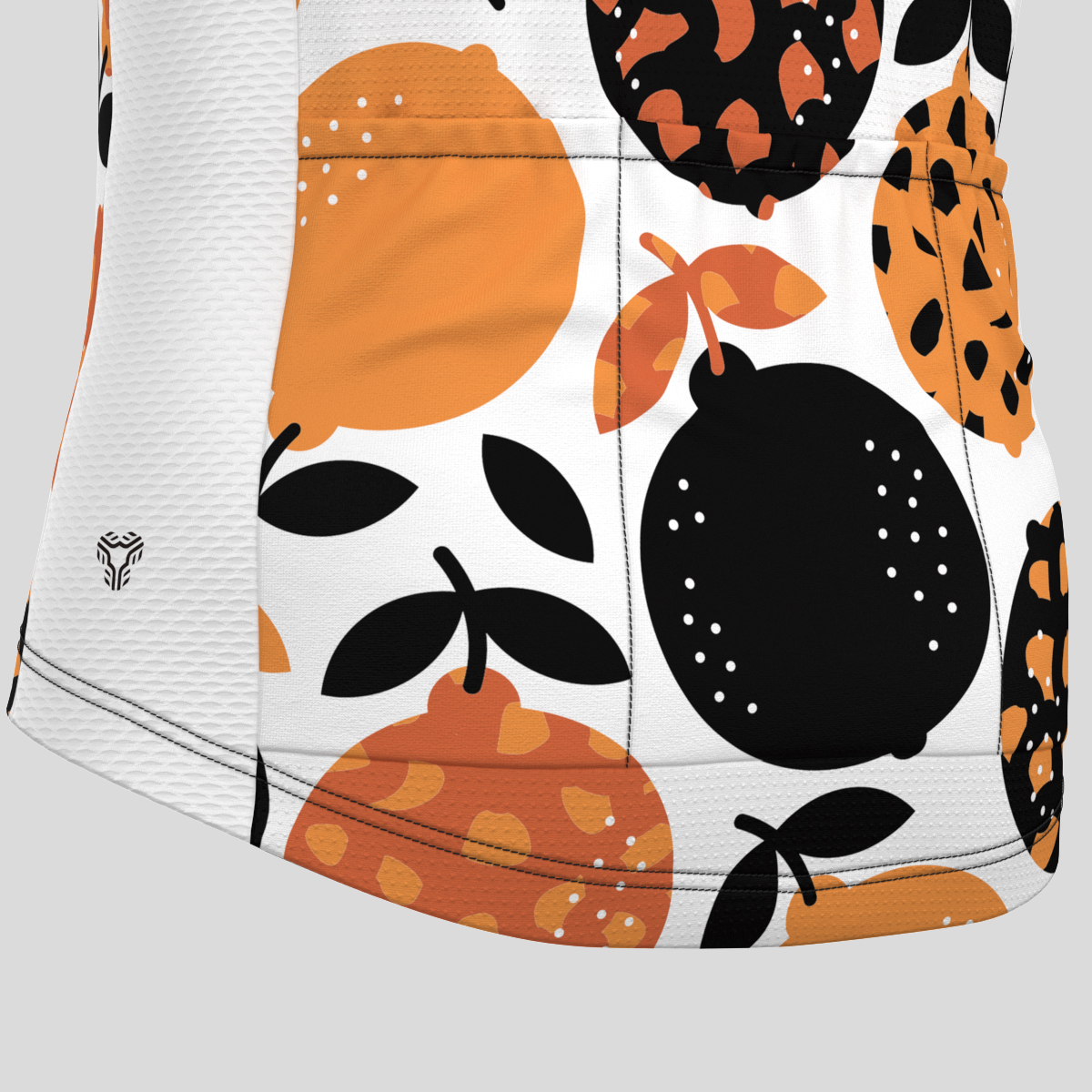 Hand Drawn Orange textures Men's Cycling Jersey - Orange