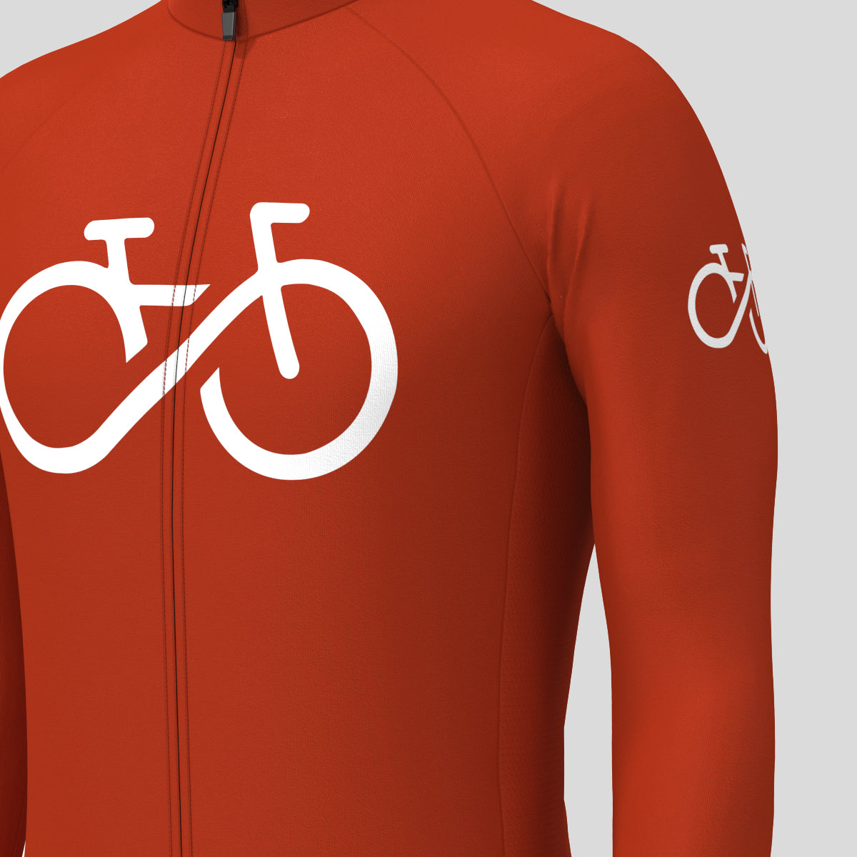 Bike Forever Men's LS Cycling Jersey - Brick