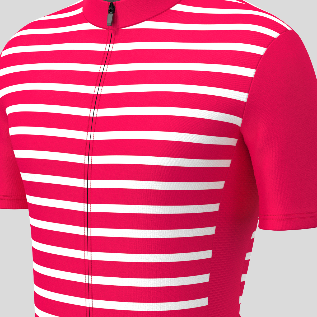 Minimal Stripes Men's Cycling Jersey - Jester Red