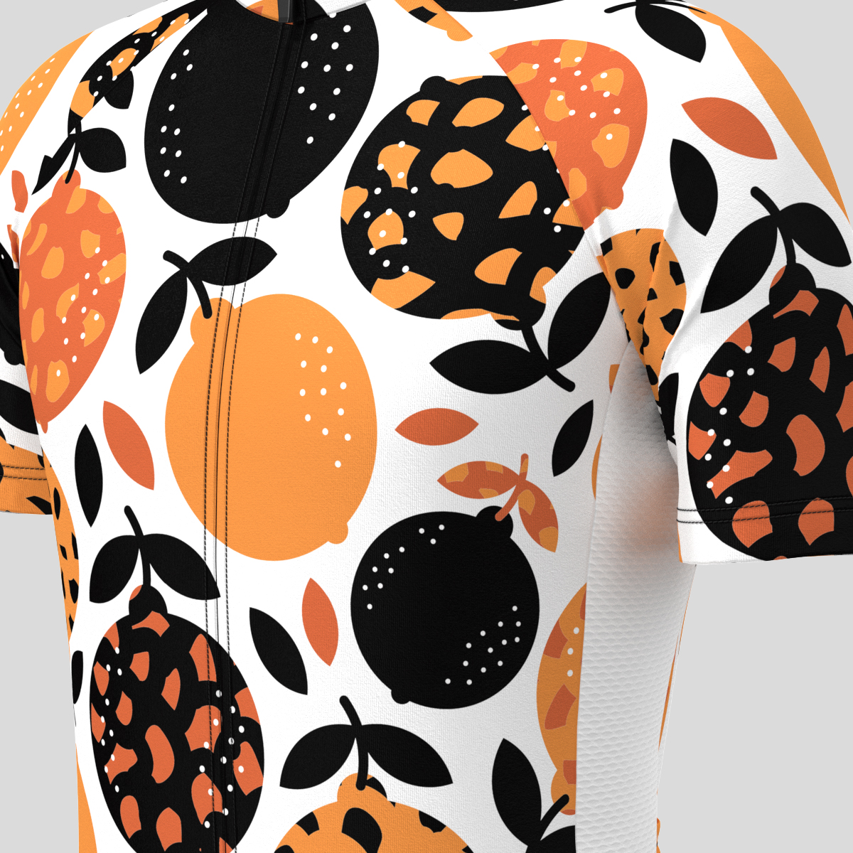 Hand Drawn Orange textures Men's Cycling Jersey - Orange