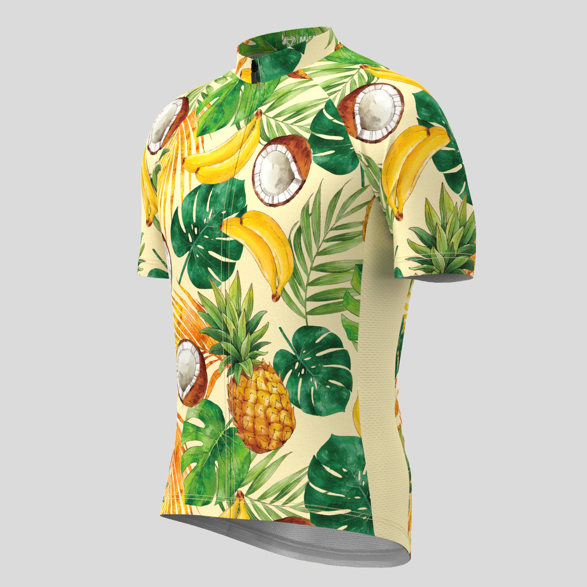 Hawaii Tropical Floral Men's Cycling Jersey-Yellow