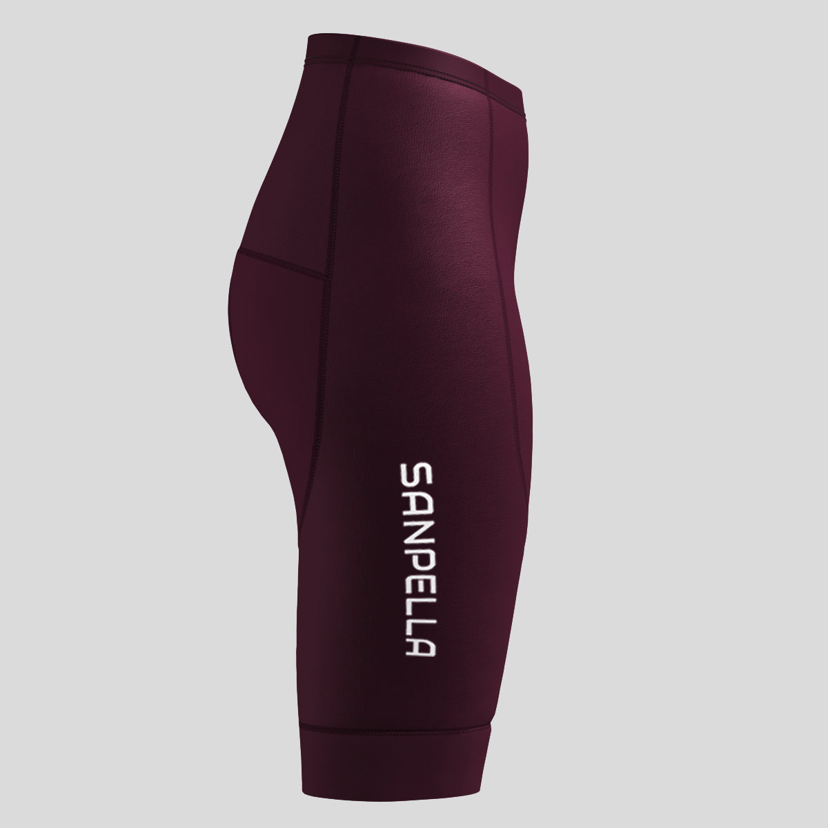 Minimal Solid Women's Cycling Shorts - Burgundy