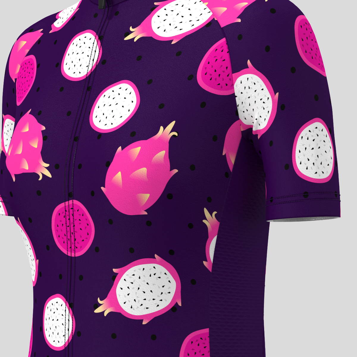 Pitaya Print Women's Cycling Jersey - Purple