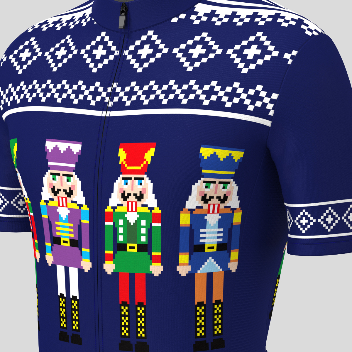 Christmas Sweater Nutcrackers Men's Cycling Jersey