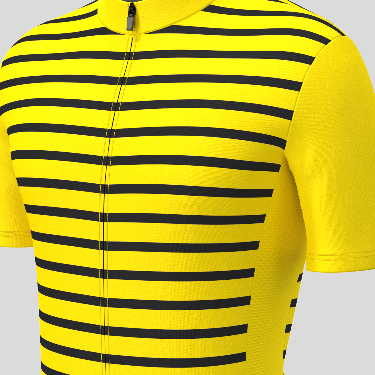 Minimal Stripes Men's Cycling Jersey - Maize