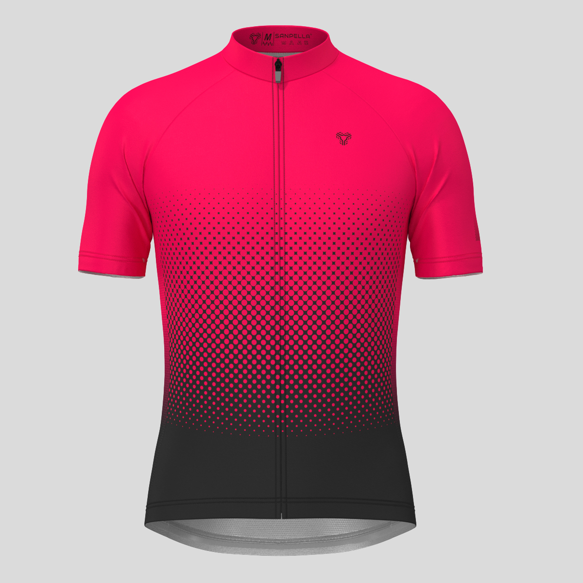 Polka Dot Gradient Men's Cycling Jersey - Jester Red