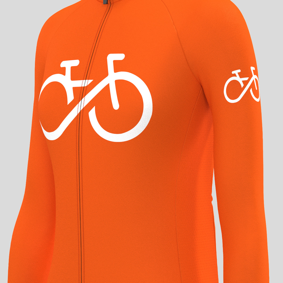 Bike Forever Women's LS Cycling Jersey - Tangerine