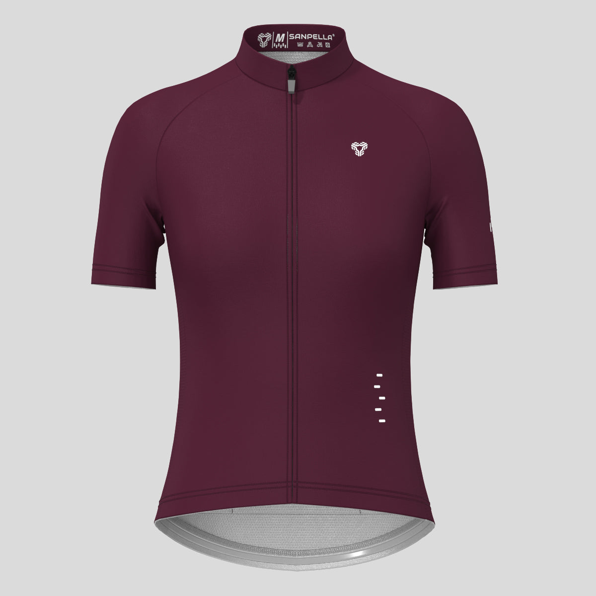 Minimal Solid Women's Cycling Jersey - Burgundy