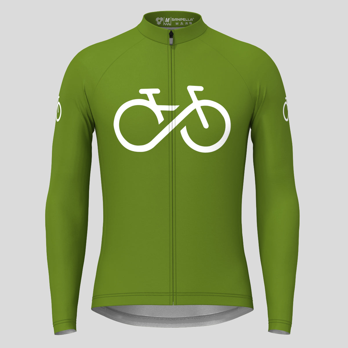 Bike Forever Men's LS Cycling Jersey - Forest
