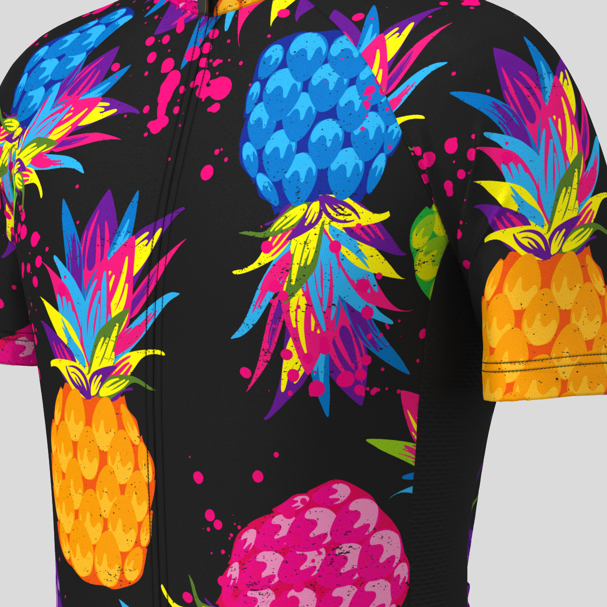 Colorful Pineapples Men's Cycling Jersey