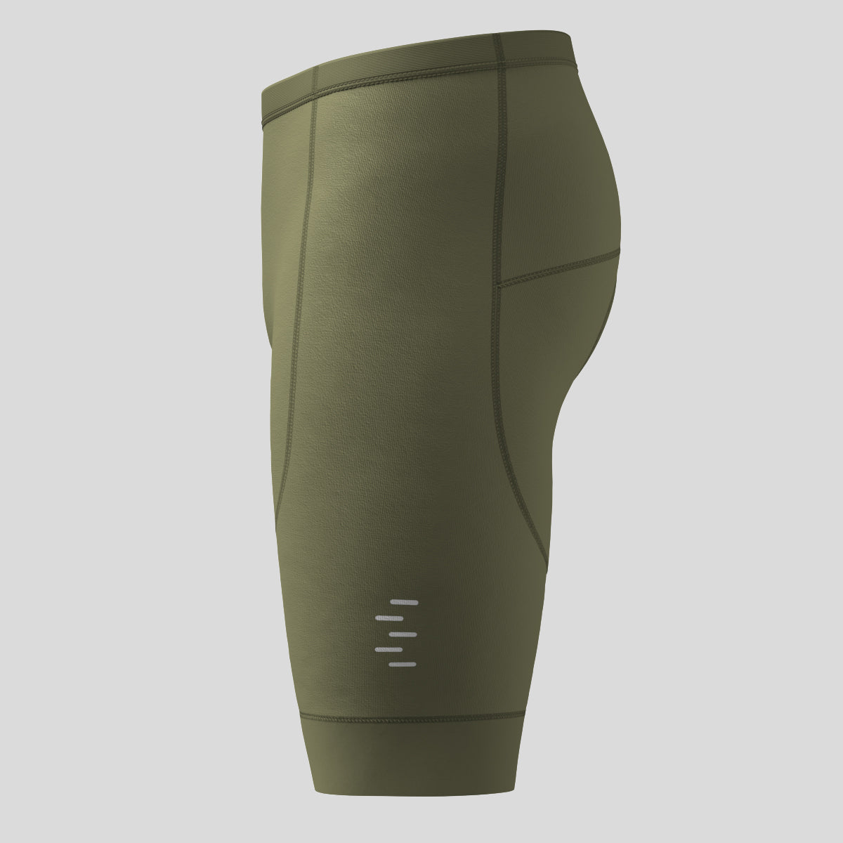 Minimal Solid Men's Cycling Shorts - Olive